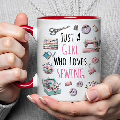 Just A Girl Who Loves Sewing With Scissors And Buttons