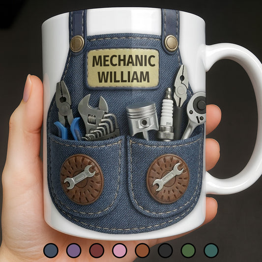 Mechanic [Personalized Name] With Tools Design