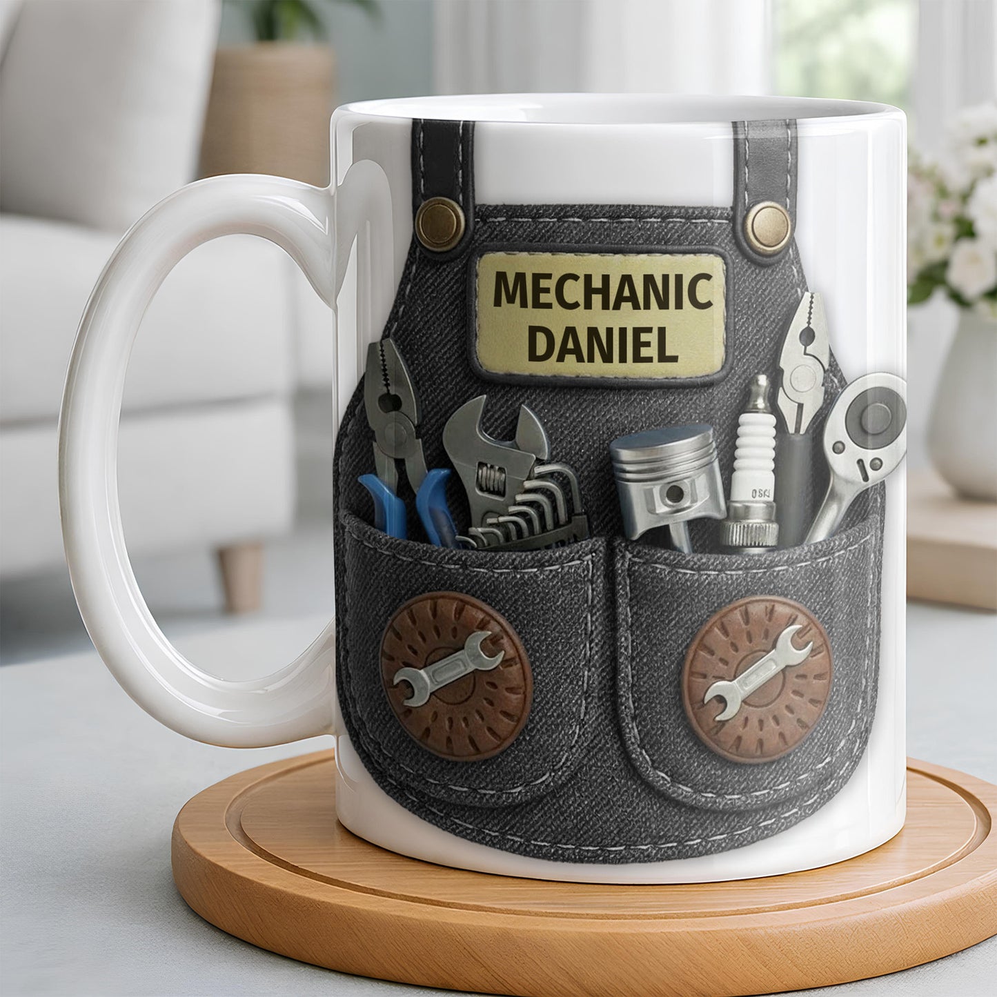 Mechanic [Personalized Name] With Tools Design