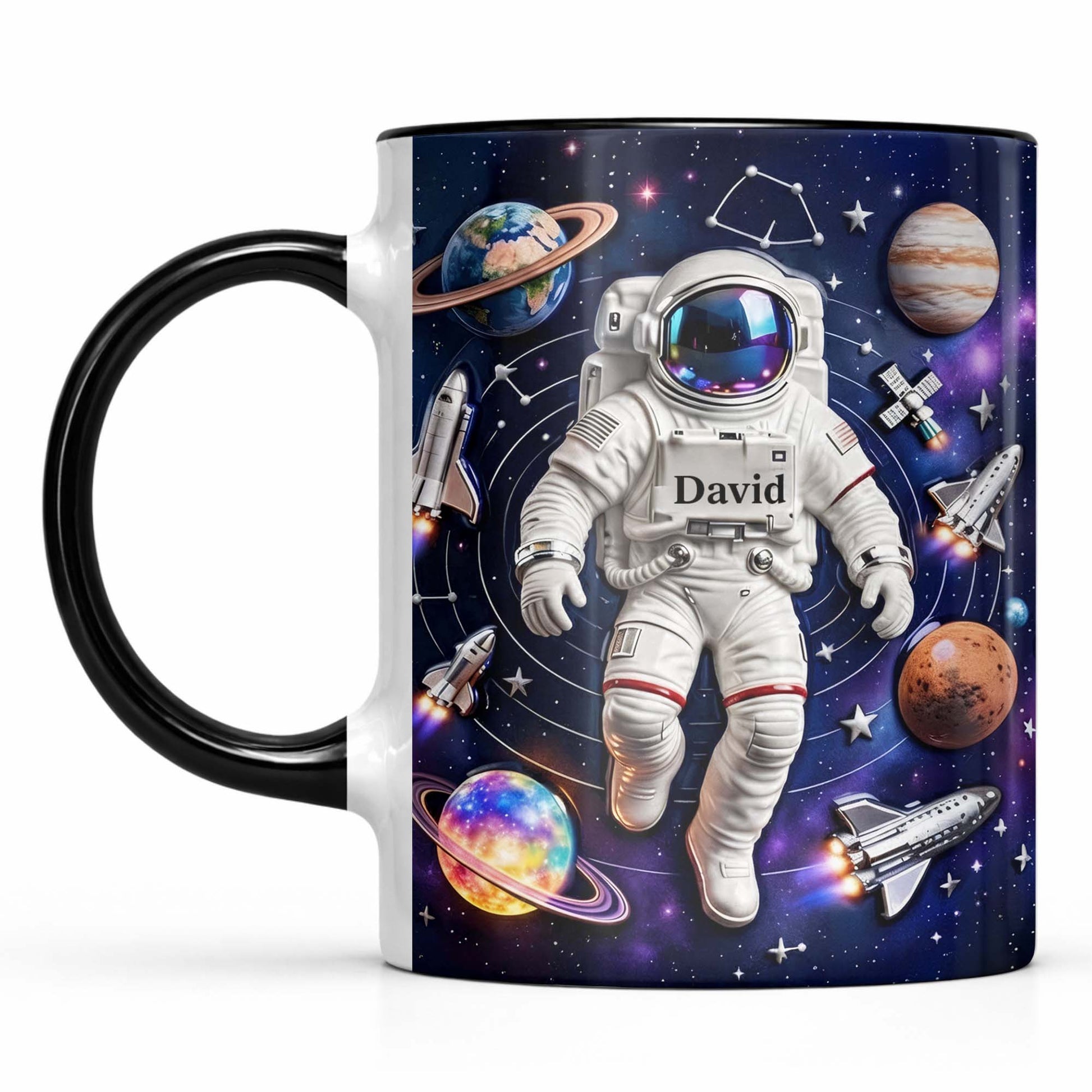 Explore The Galaxy With Custom Astronaut And Planets Design