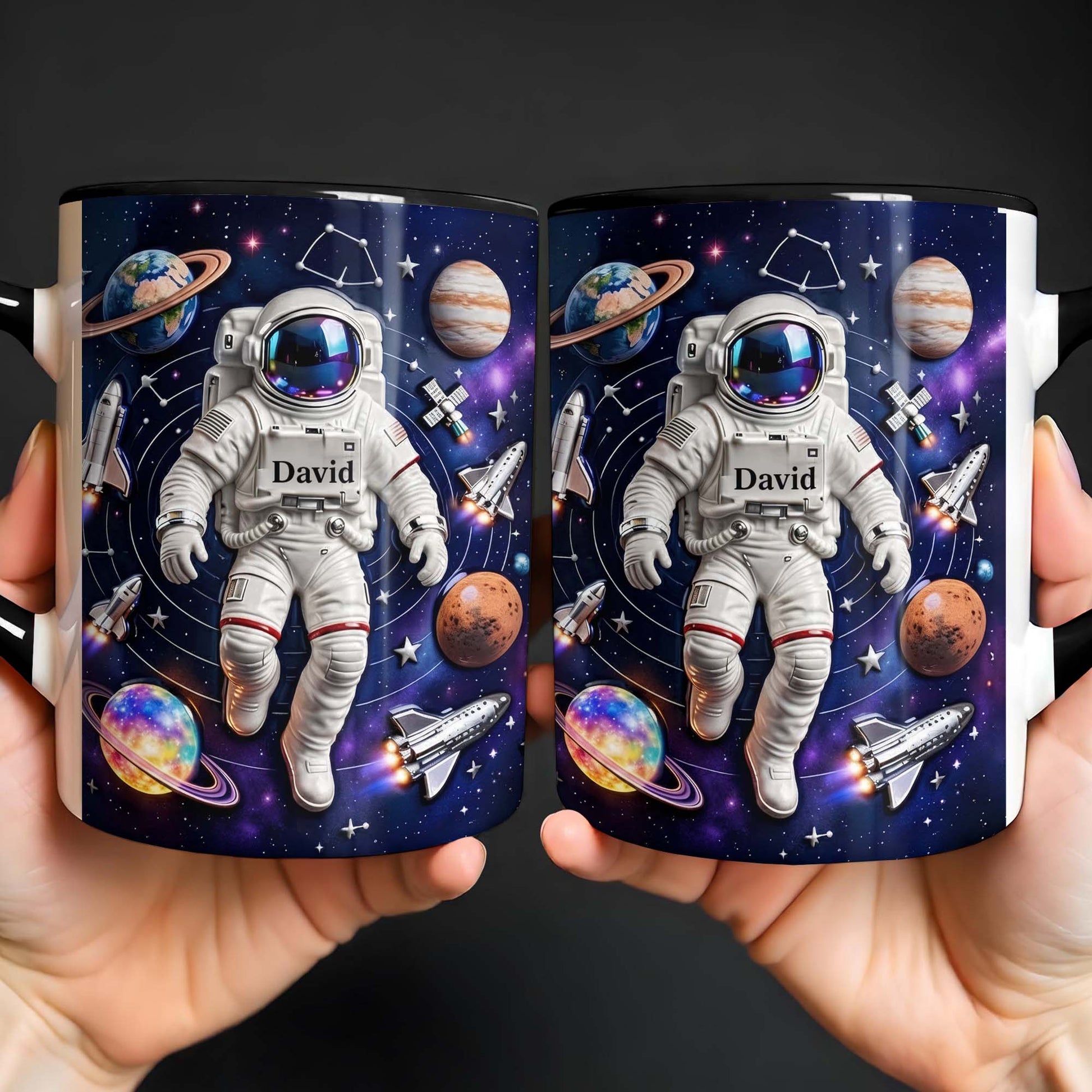 Explore The Galaxy With Custom Astronaut And Planets Design