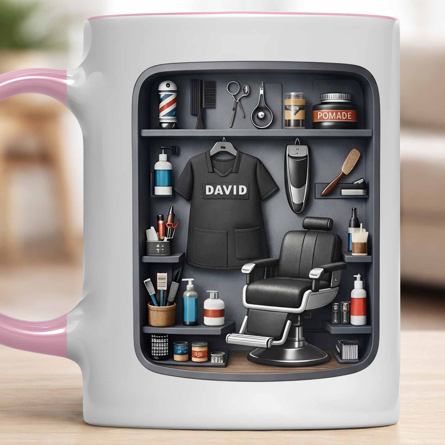 Customized Barber Tools Design, Barber Chair And Scissors