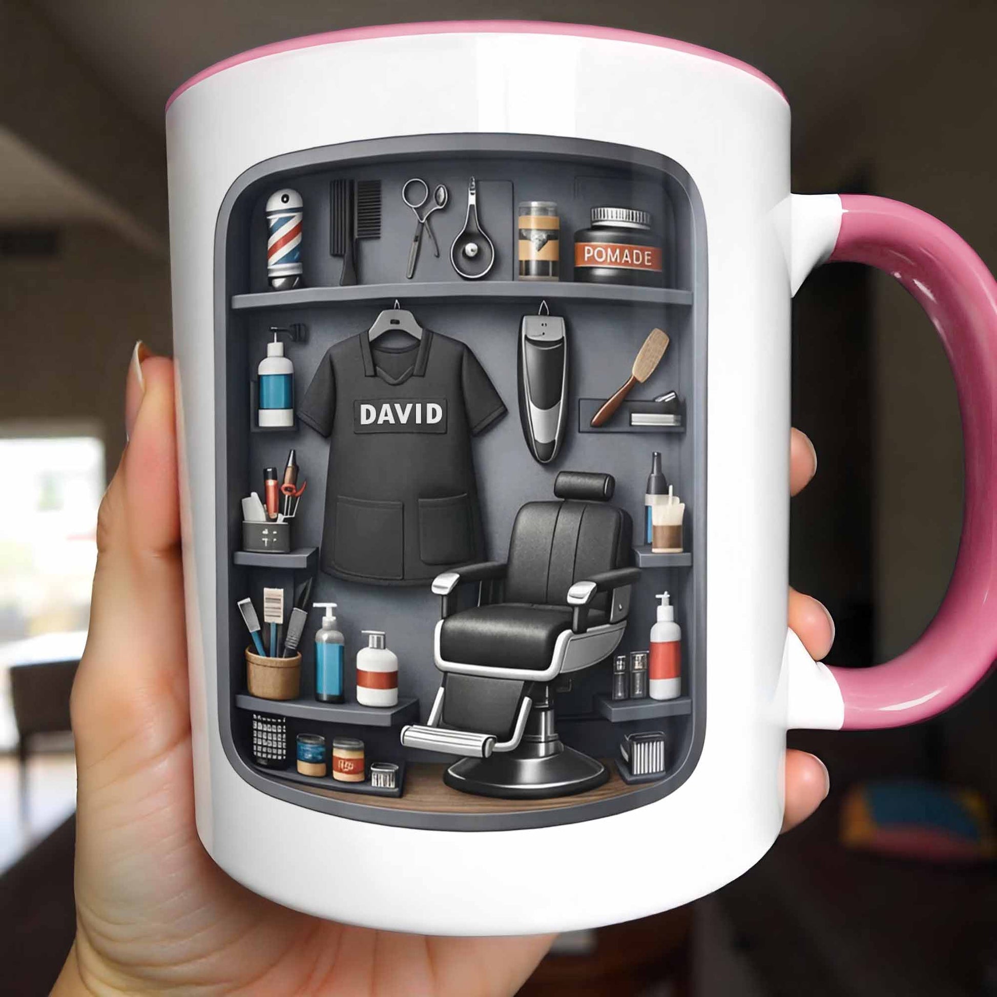 Customized Barber Tools Design, Barber Chair And Scissors