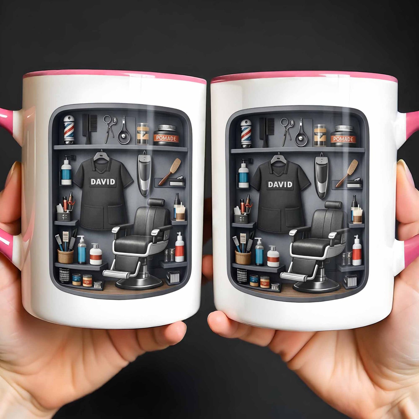 Customized Barber Tools Design, Barber Chair And Scissors