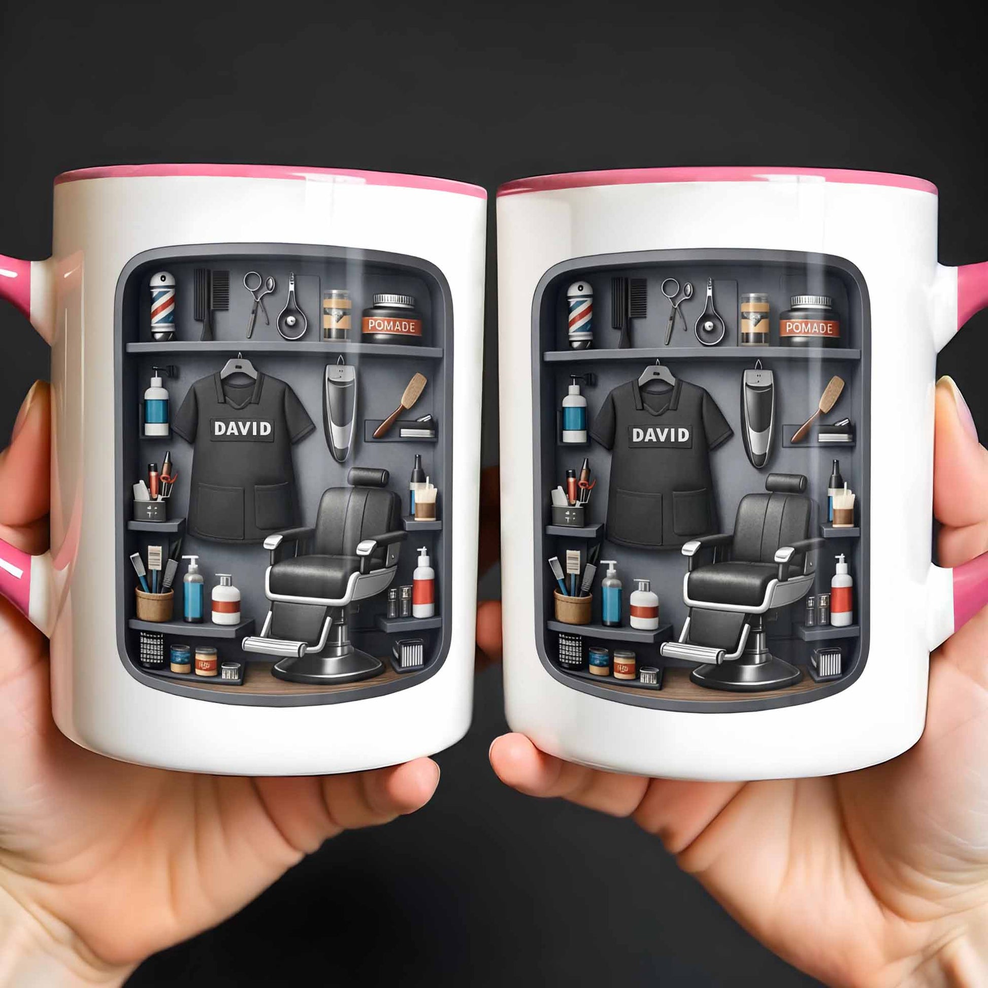 Customized Barber Tools Design, Barber Chair And Scissors