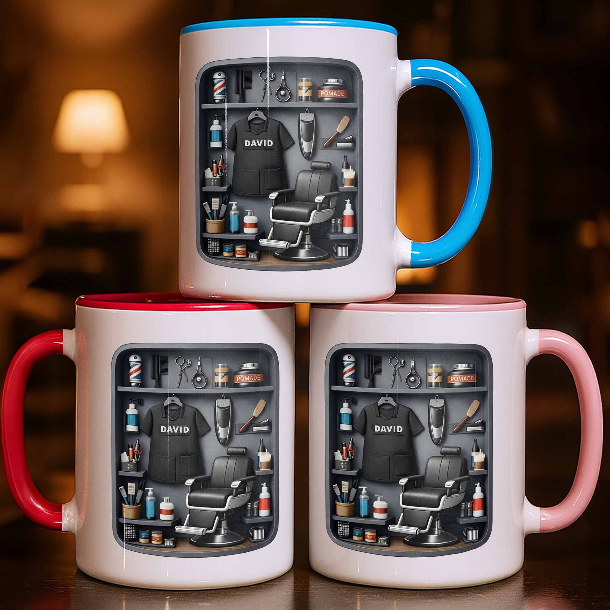 Customized Barber Tools Design, Barber Chair And Scissors