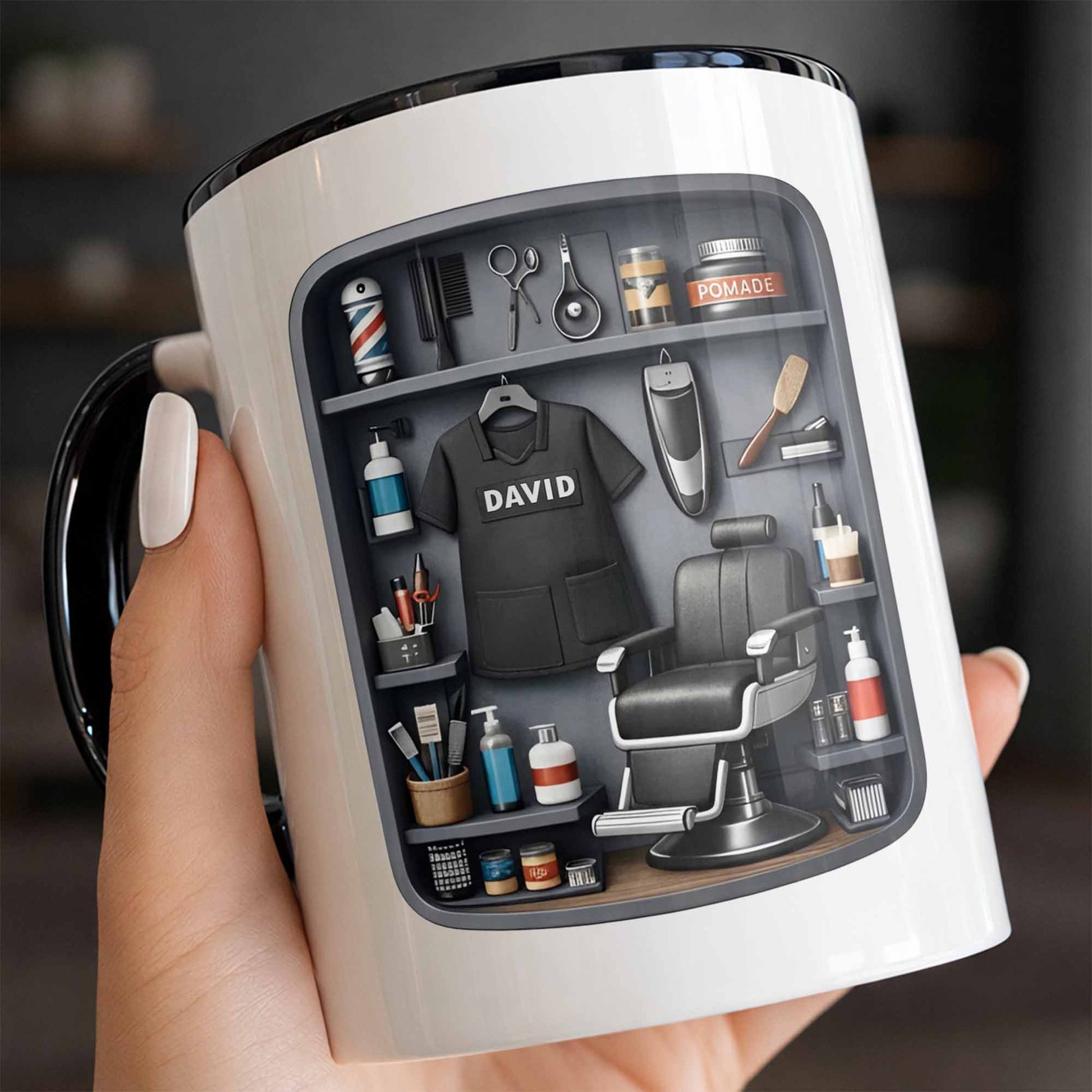 Customized Barber Tools Design, Barber Chair And Scissors