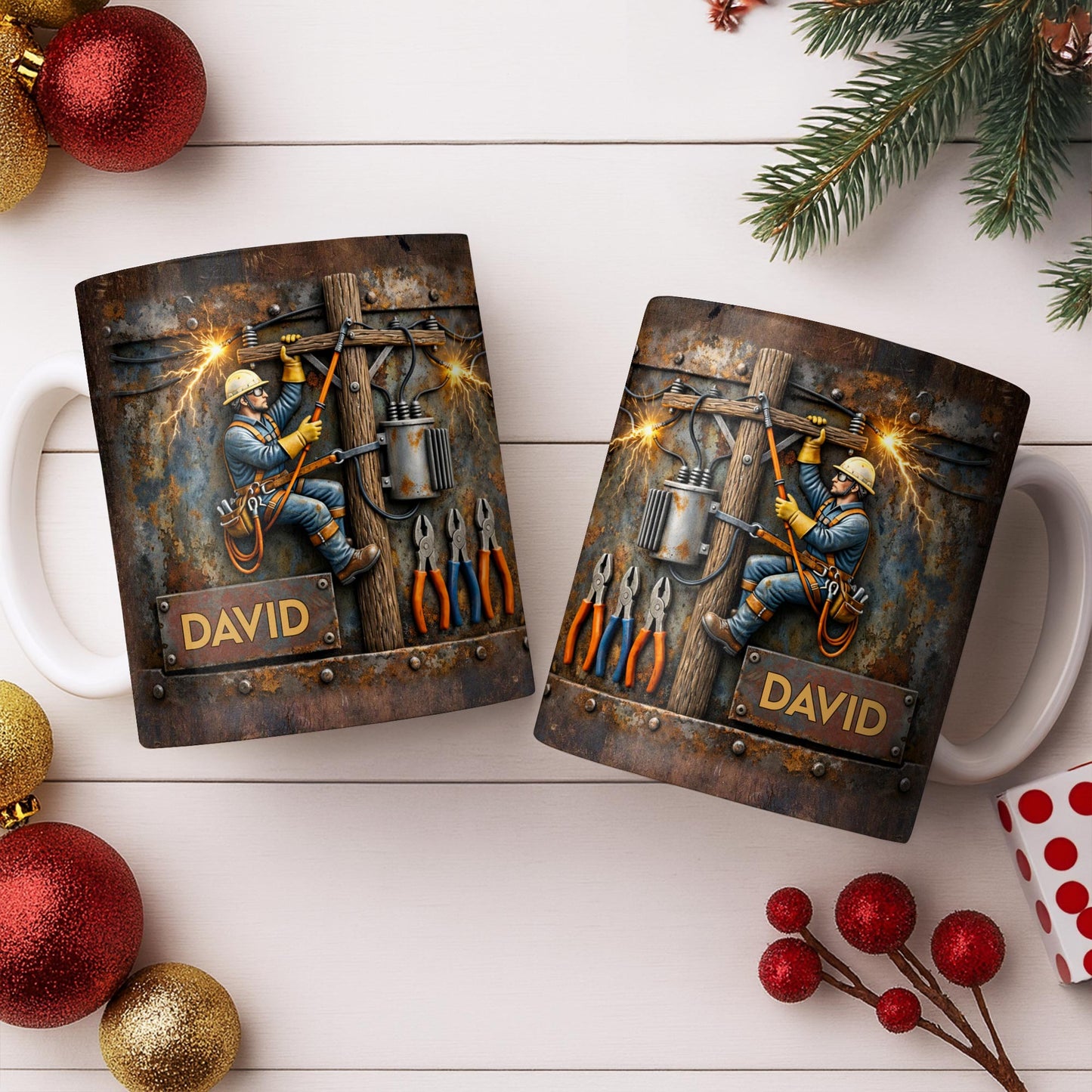 Celebrate The Hardworking Lineman With A Custom Mug