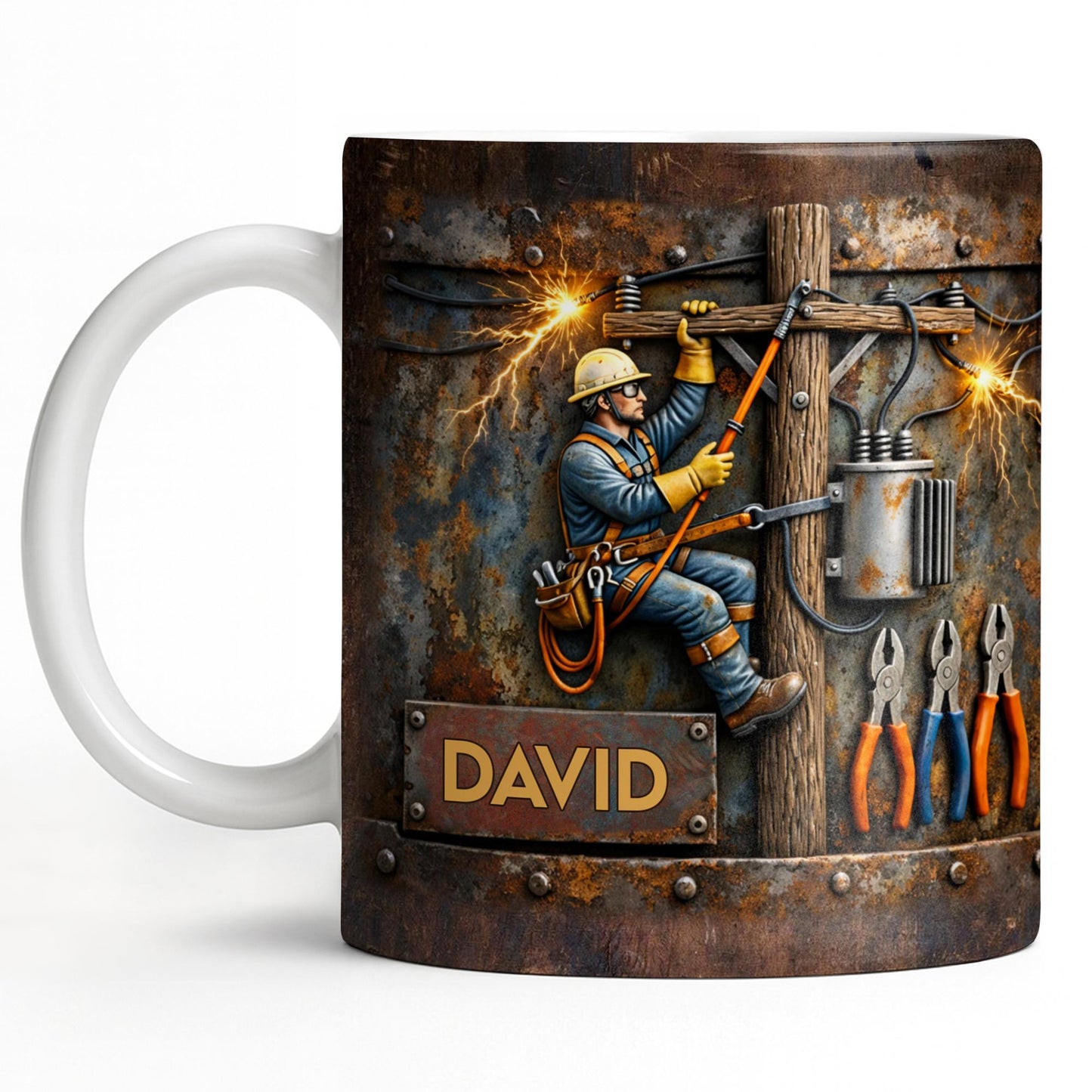 Celebrate The Hardworking Lineman With A Custom Mug