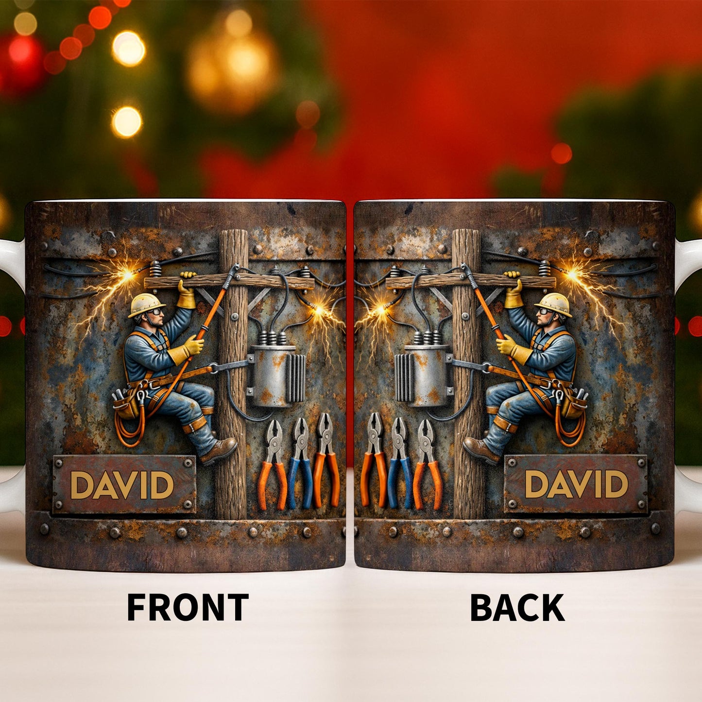 Celebrate The Hardworking Lineman With A Custom Mug