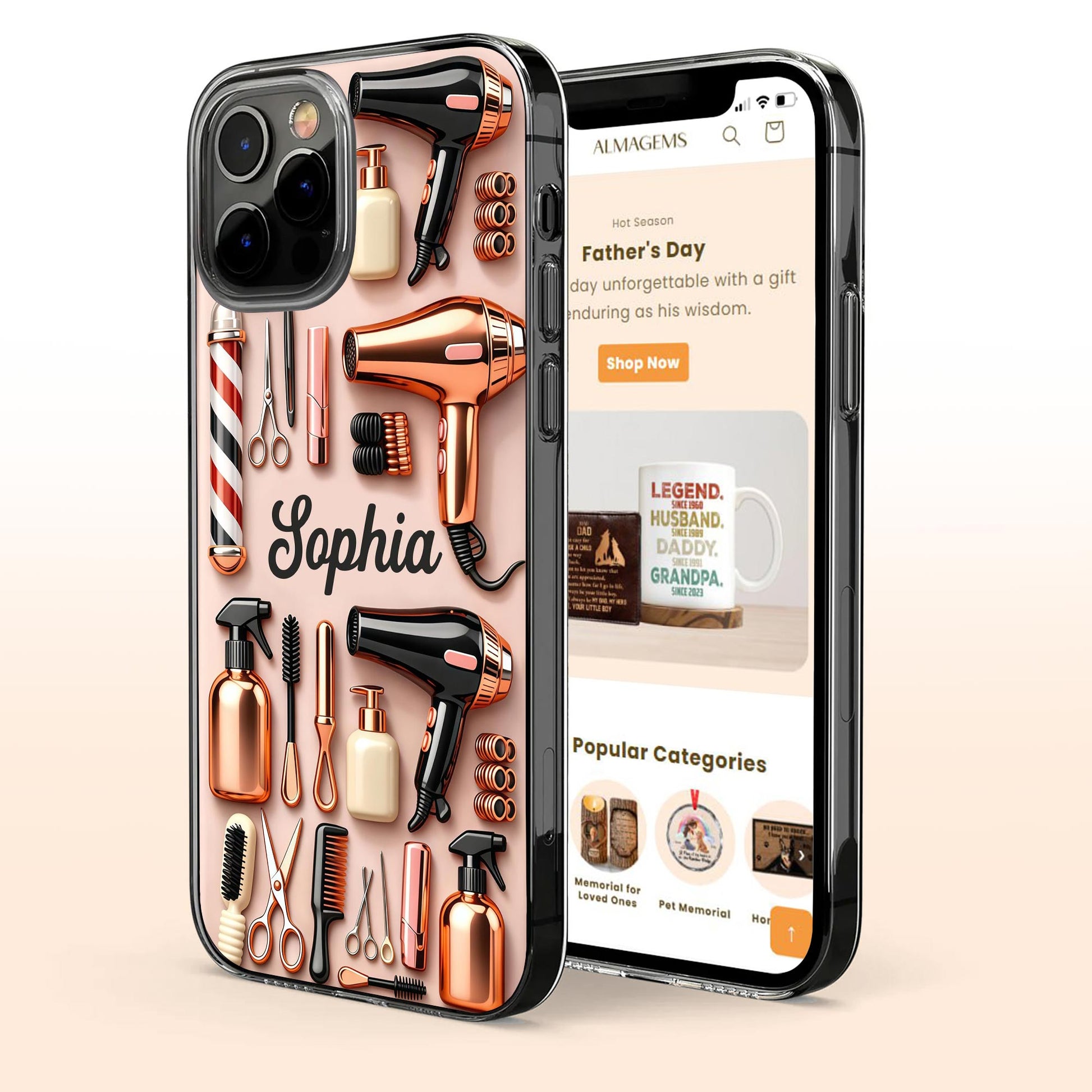 Beauty and Hair Styling Essential Tools Phone Case