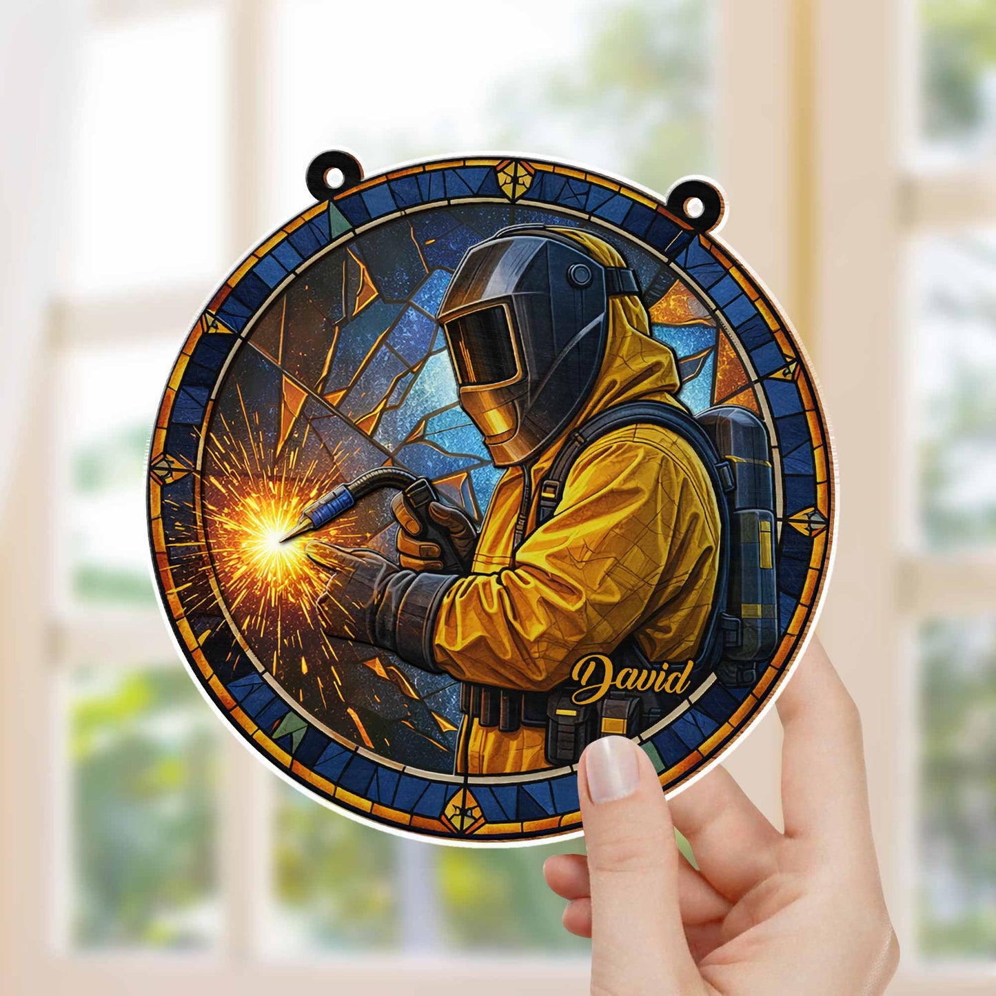 Craftsmanship And Dedication Welder Suncatcher