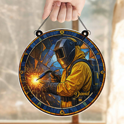Craftsmanship And Dedication Welder Suncatcher
