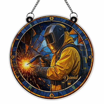 Craftsmanship And Dedication Welder Suncatcher