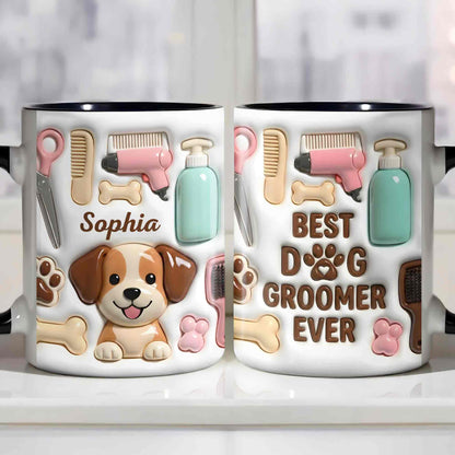 Cute Dog Grooming Life With Dog Bone And Groomer Tools