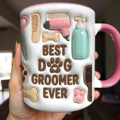 Cute Dog Grooming Life With Dog Bone And Groomer Tools