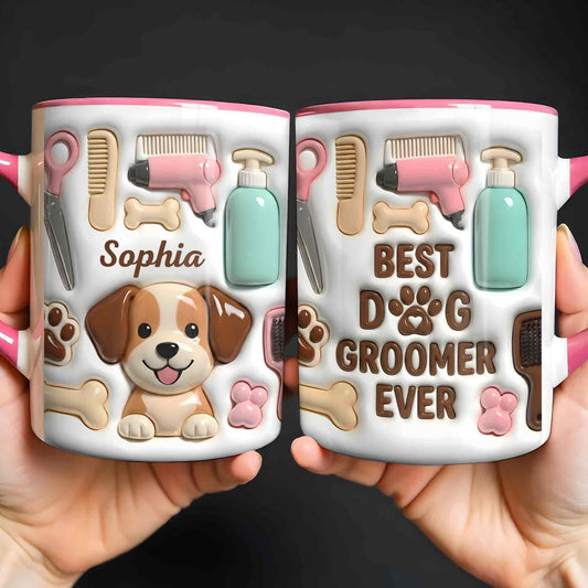 Cute Dog Grooming Life With Dog Bone And Groomer Tools