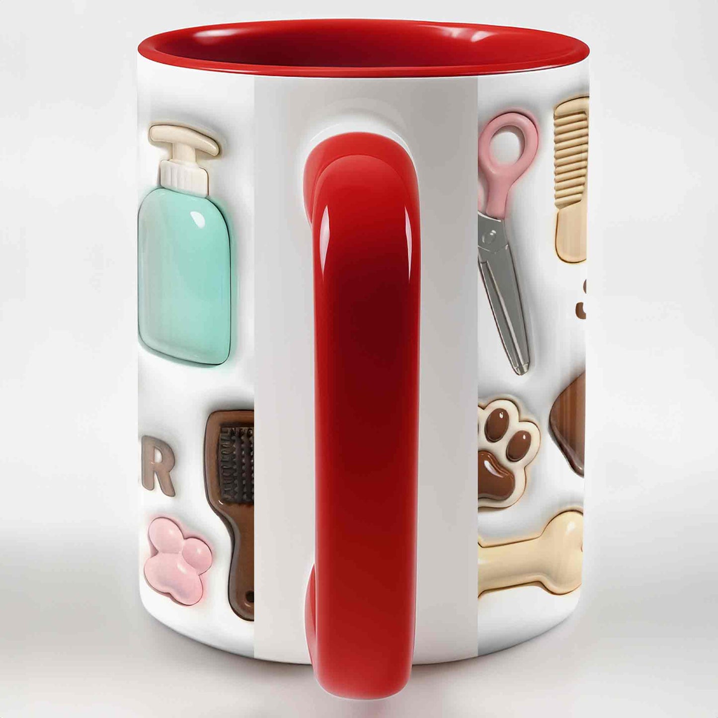 Cute Dog Grooming Life With Dog Bone And Groomer Tools