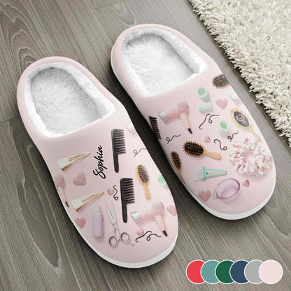 Styling With Love Hair Salon Accessories With Combs Scissors And Hair Dryer