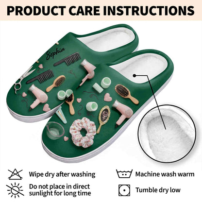 Styling With Love Hair Salon Accessories With Combs Scissors And Hair Dryer