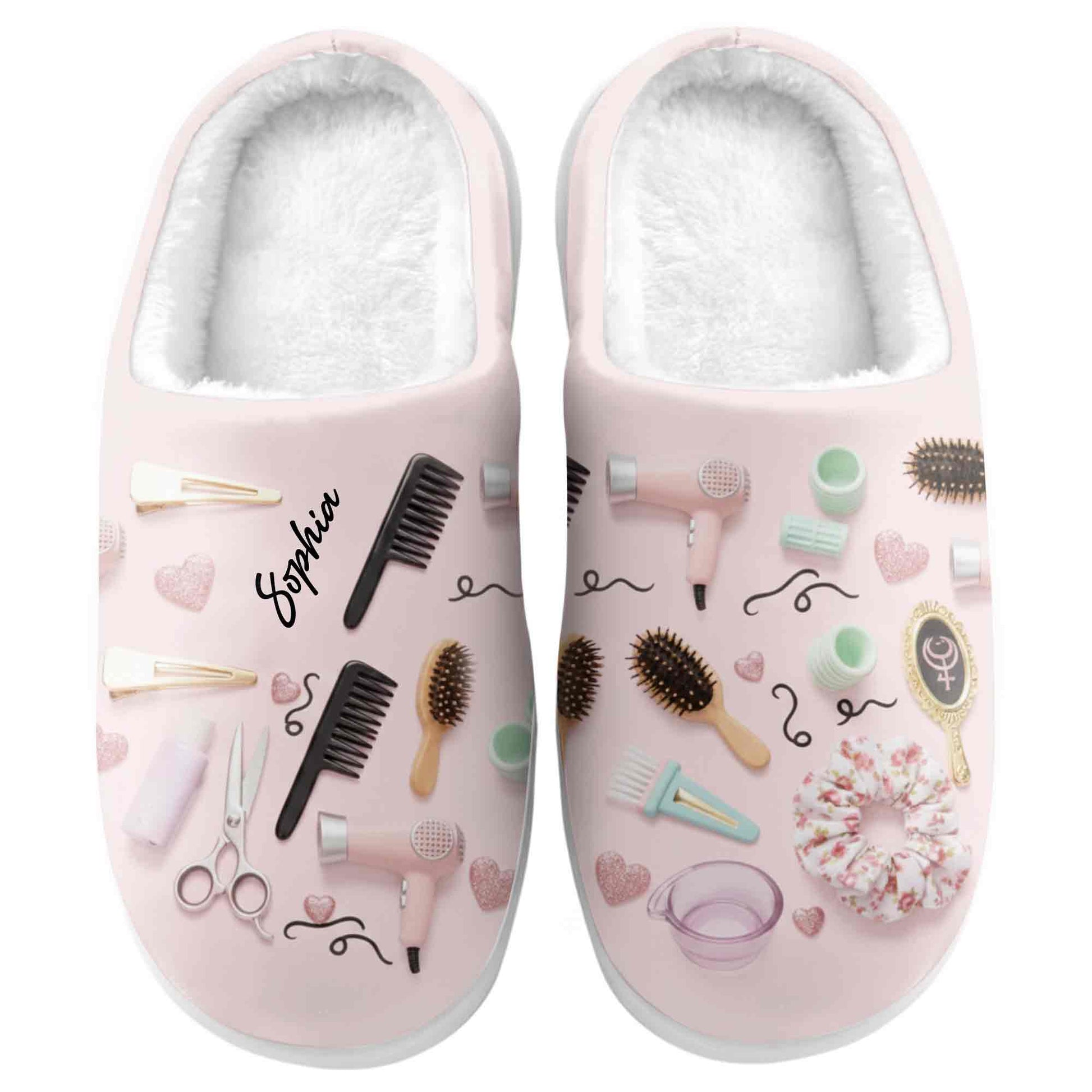 Styling With Love Hair Salon Accessories With Combs Scissors And Hair Dryer