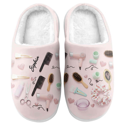 Styling With Love Hair Salon Accessories With Combs Scissors And Hair Dryer