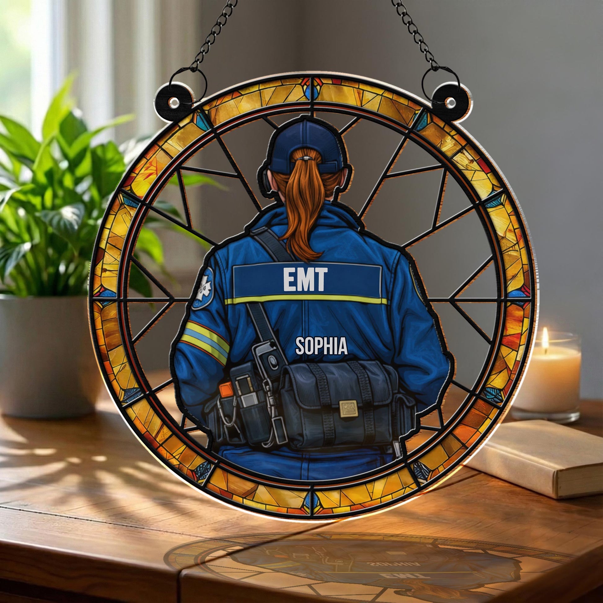 Custom EMT Suncatcher With Medical Gear