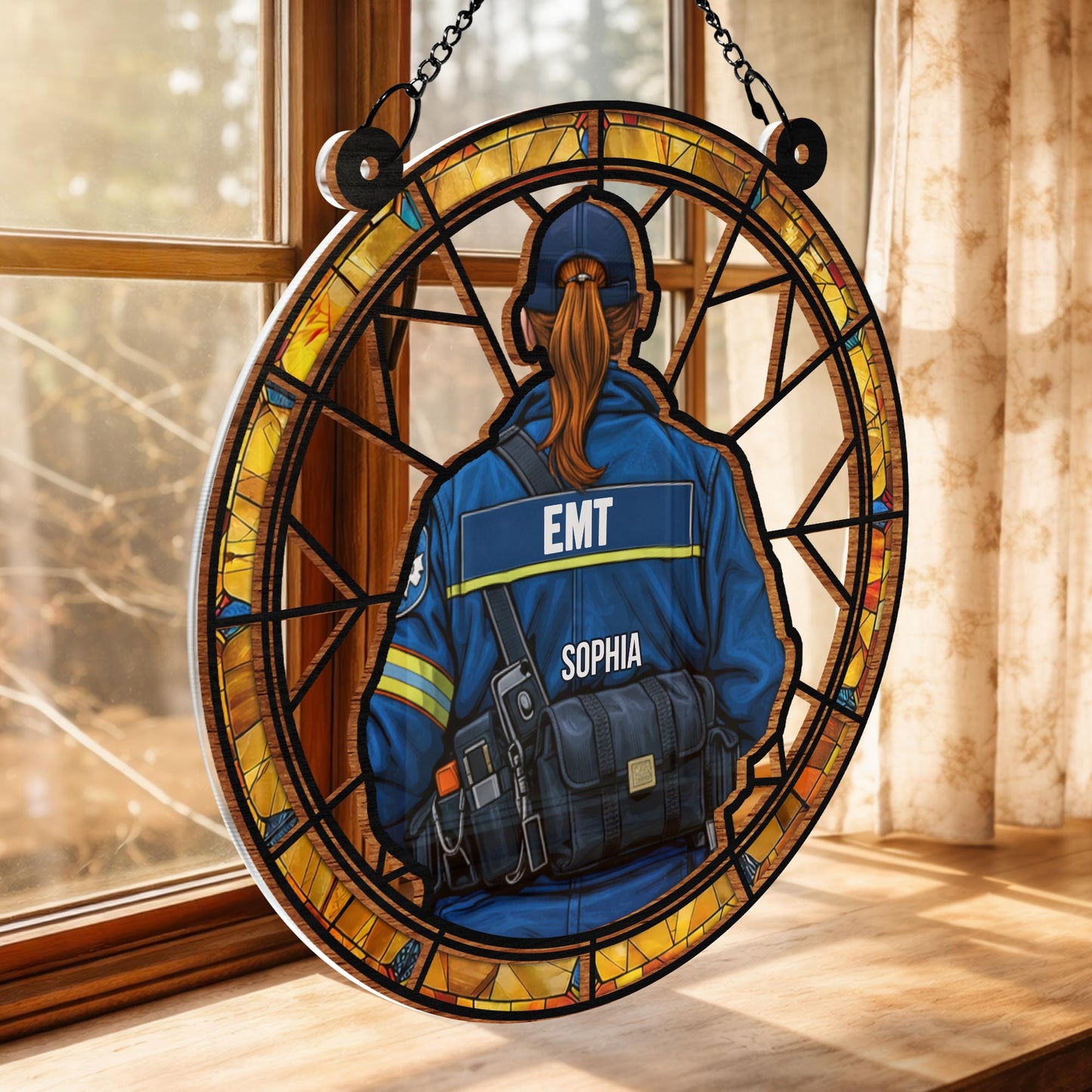 Custom EMT Suncatcher With Medical Gear