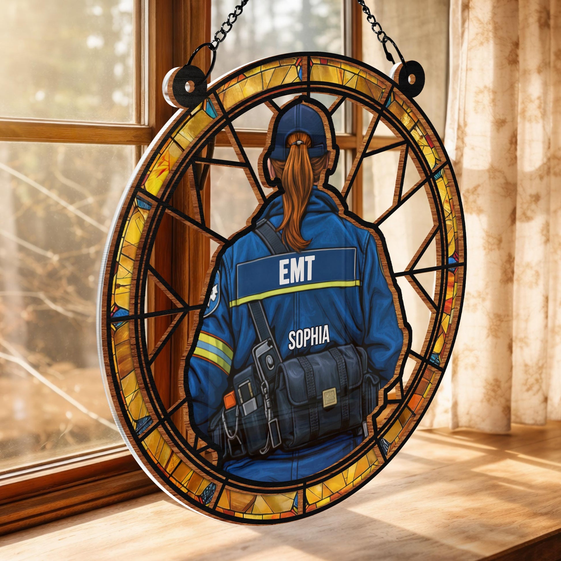 Custom EMT Suncatcher With Medical Gear