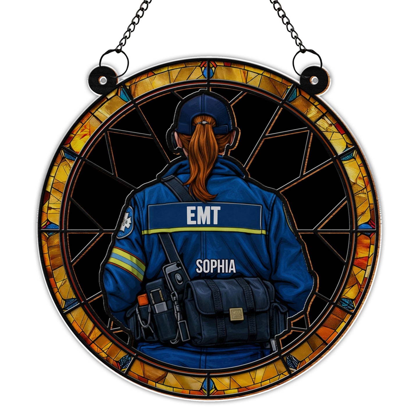 Custom EMT Suncatcher With Medical Gear