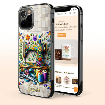 To My Wonderful Seamstress, Sewing Machine And Colorful Threads