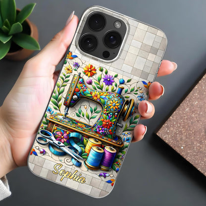 To My Wonderful Seamstress, Sewing Machine And Colorful Threads