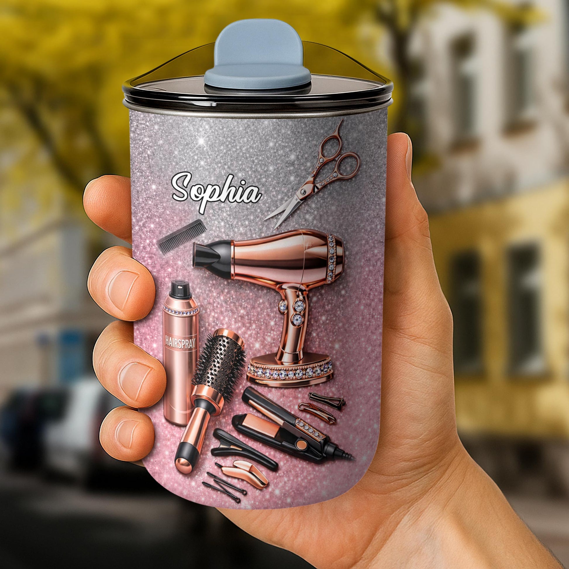 Professional Hairstylist Tools And Accessories Rose Gold Glitter