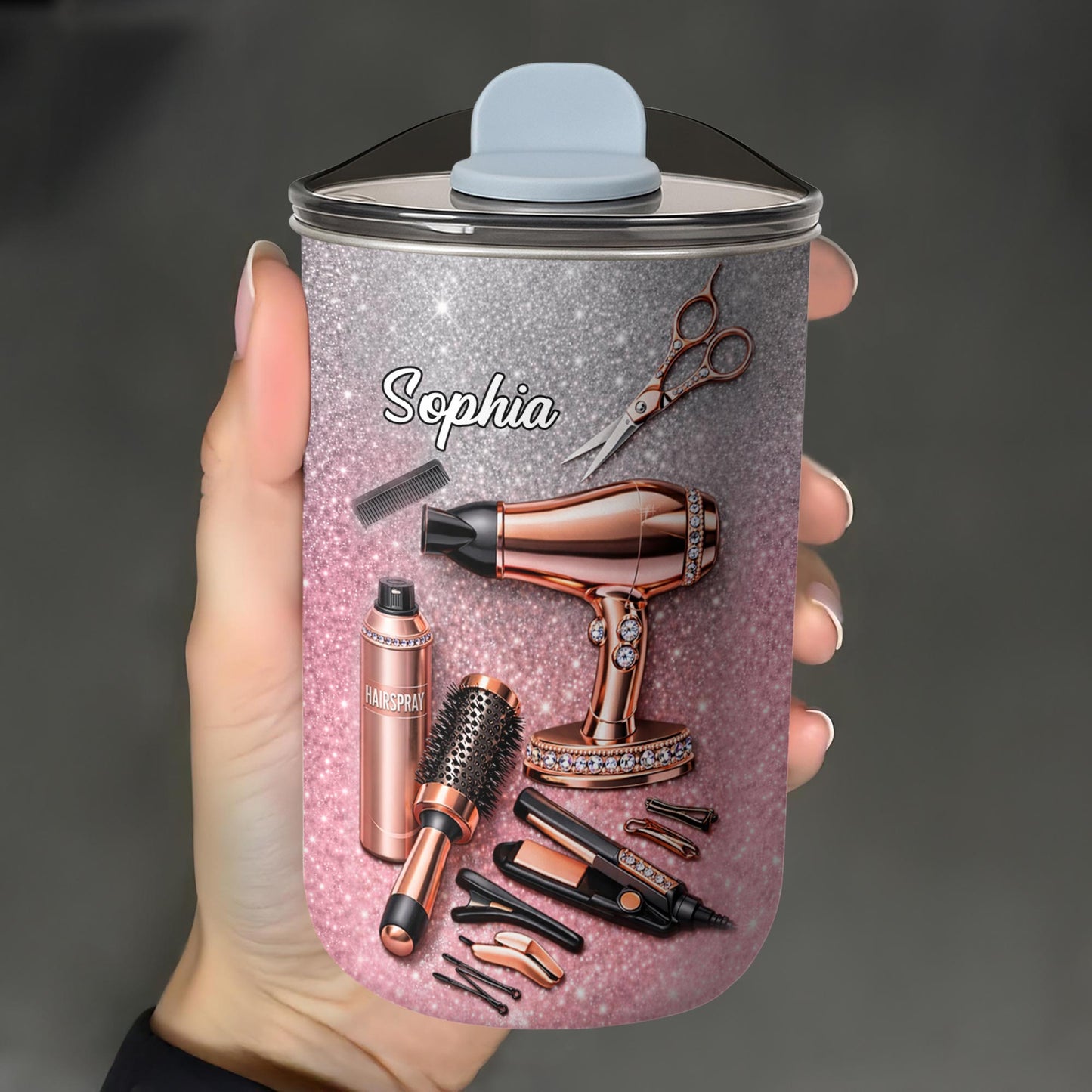 Professional Hairstylist Tools And Accessories Rose Gold Glitter