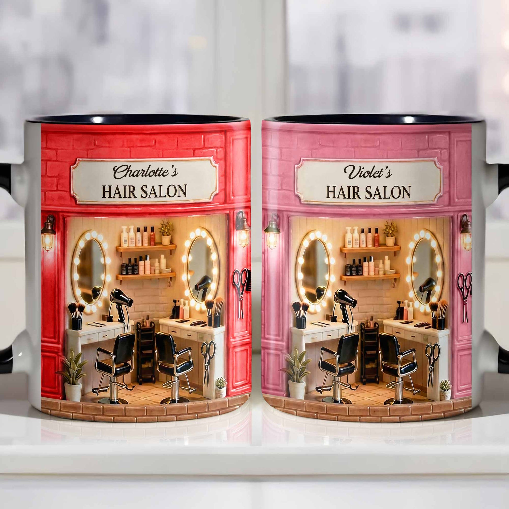 My Hair Salon Design With Barber Chairs And Mirrors