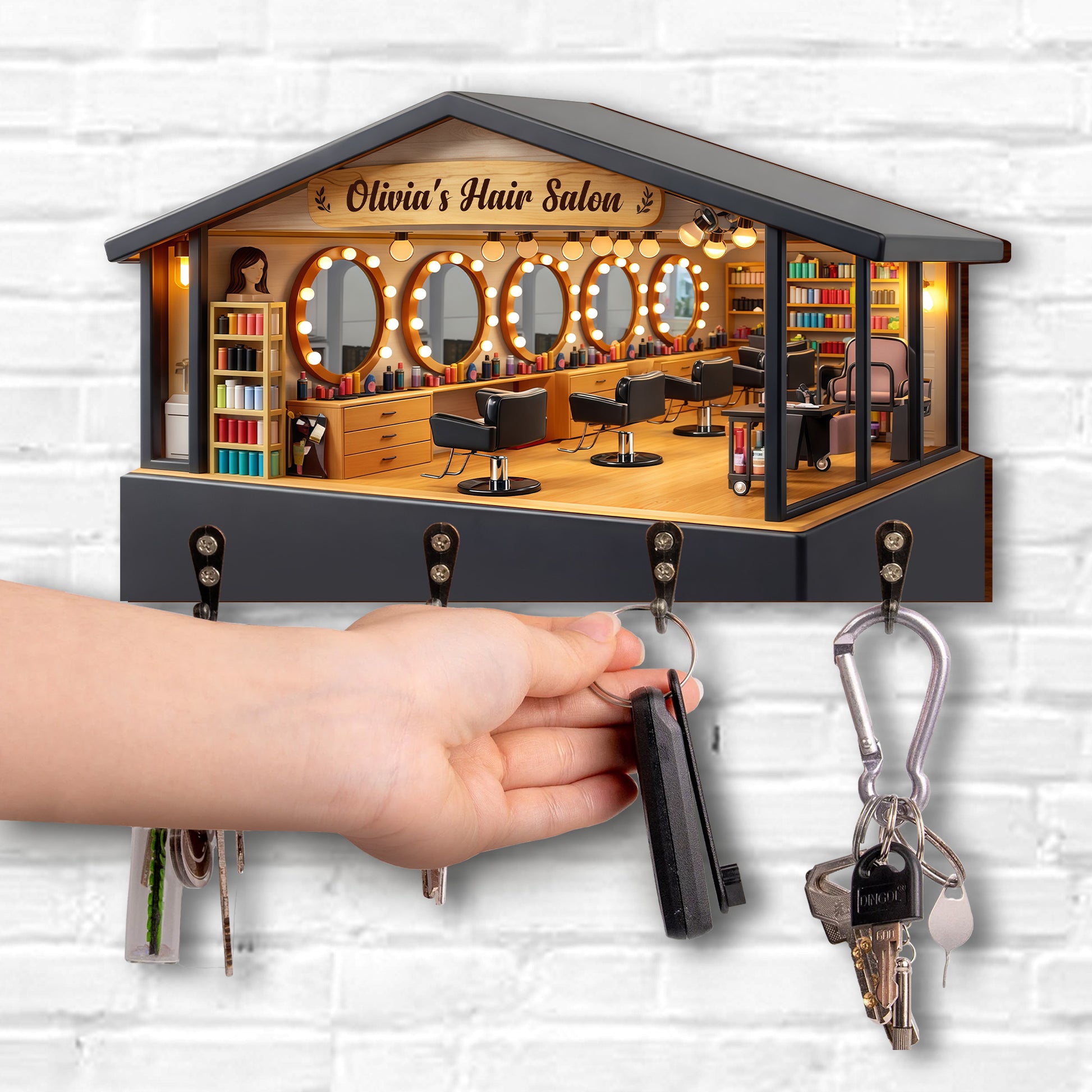 My Hair Salon Miniature Design With Barber Chairs And Vanity Mirrors