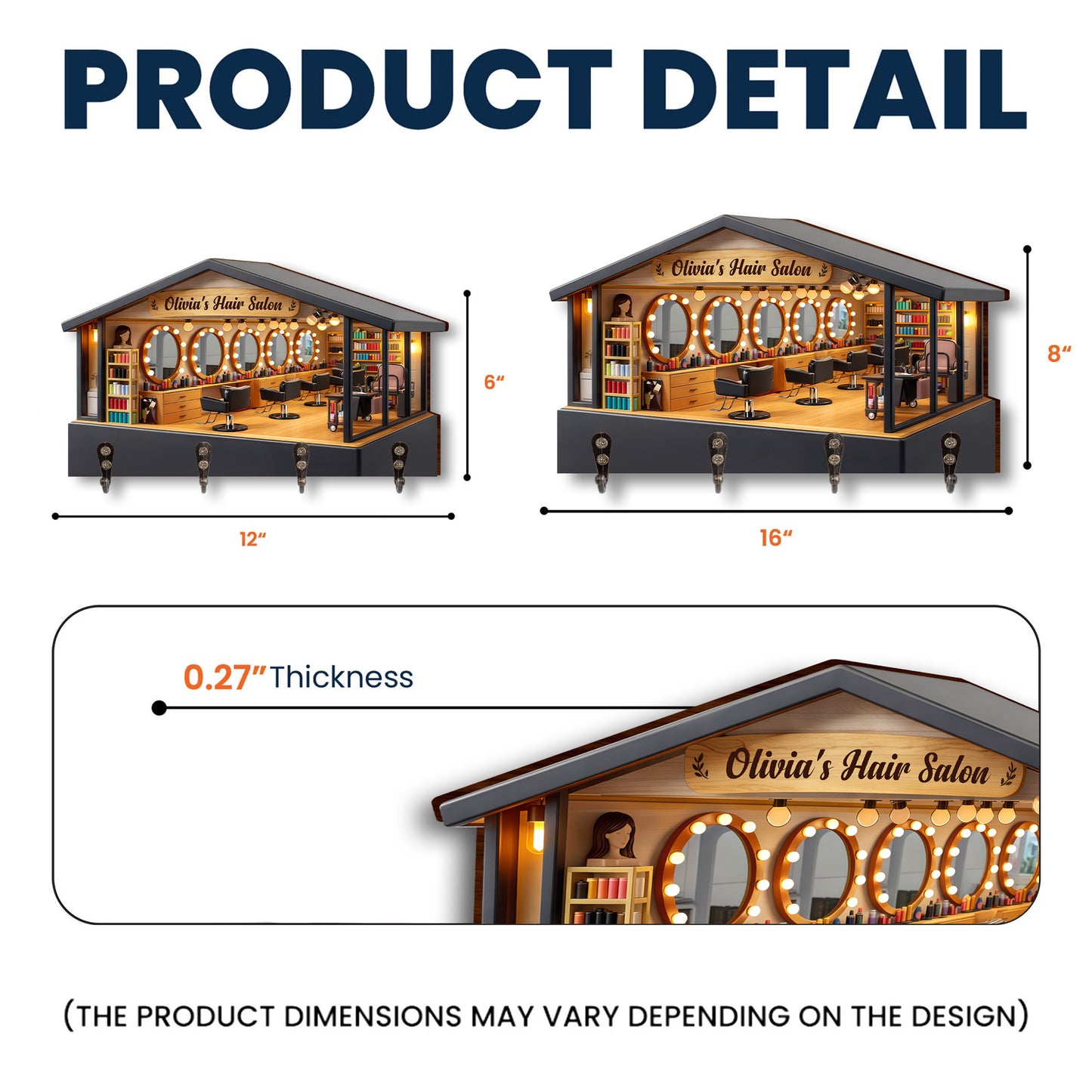 My Hair Salon Miniature Design With Barber Chairs And Vanity Mirrors