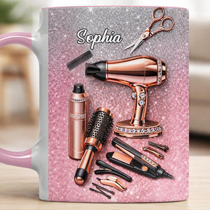 Stylist Tools and Sparkles Hair Dryer Scissors and Flat Iron