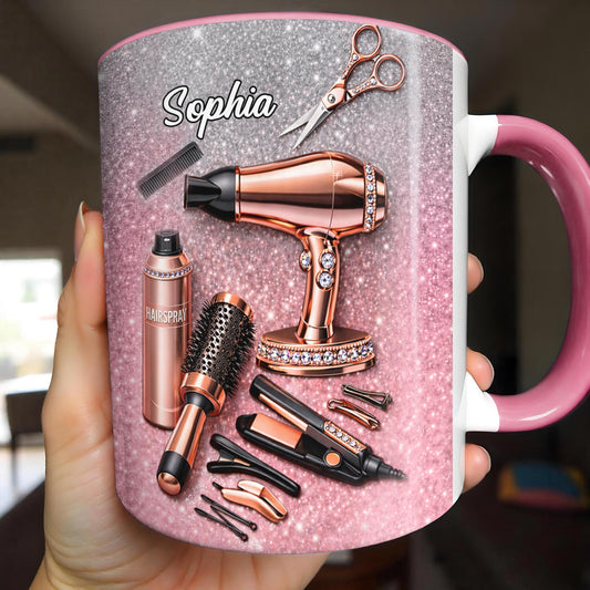 Stylist Tools and Sparkles Hair Dryer Scissors and Flat Iron