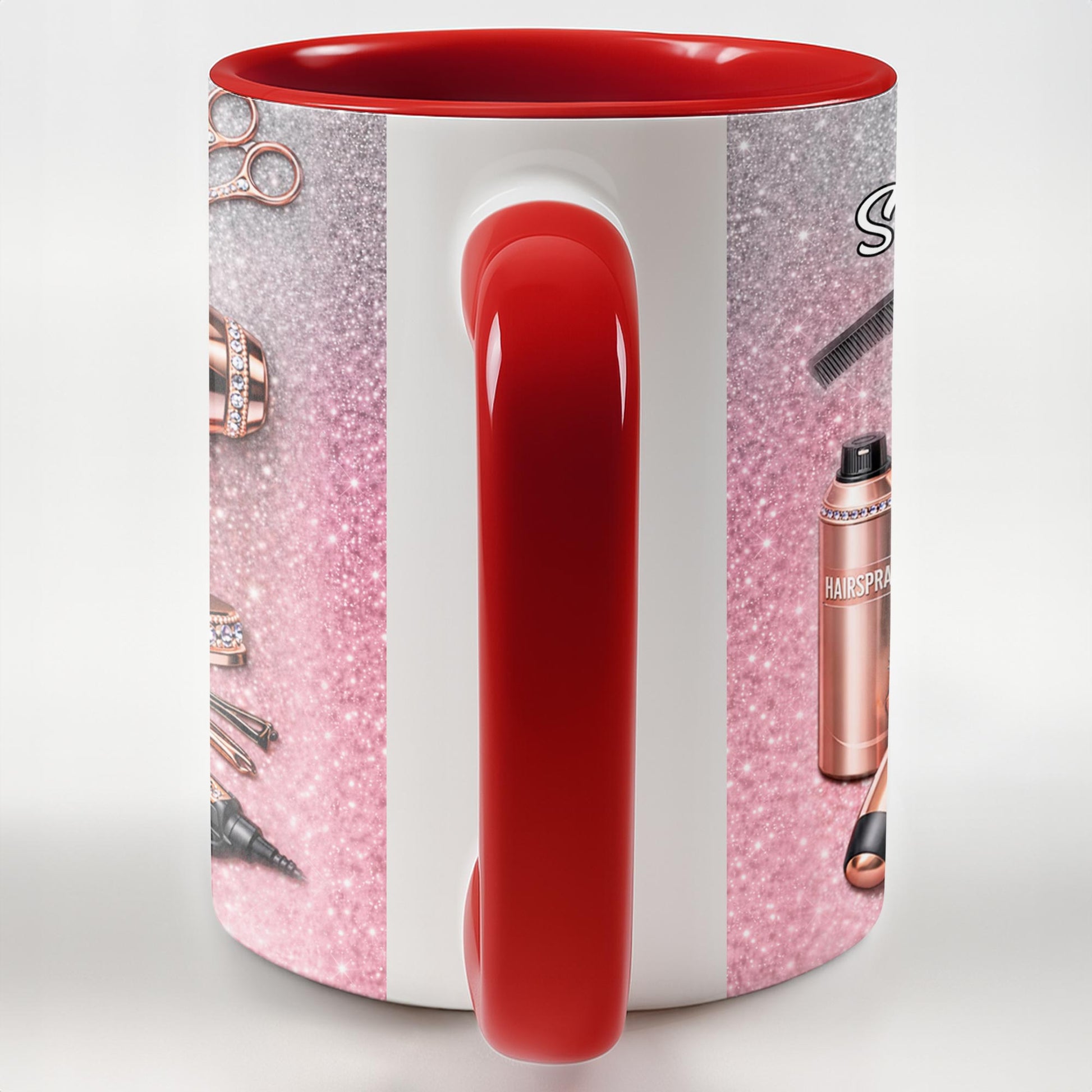 Stylist Tools and Sparkles Hair Dryer Scissors and Flat Iron