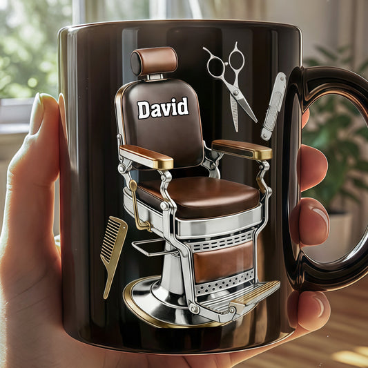 Master Barber At Your Service With Professional Barber Chair And Tools