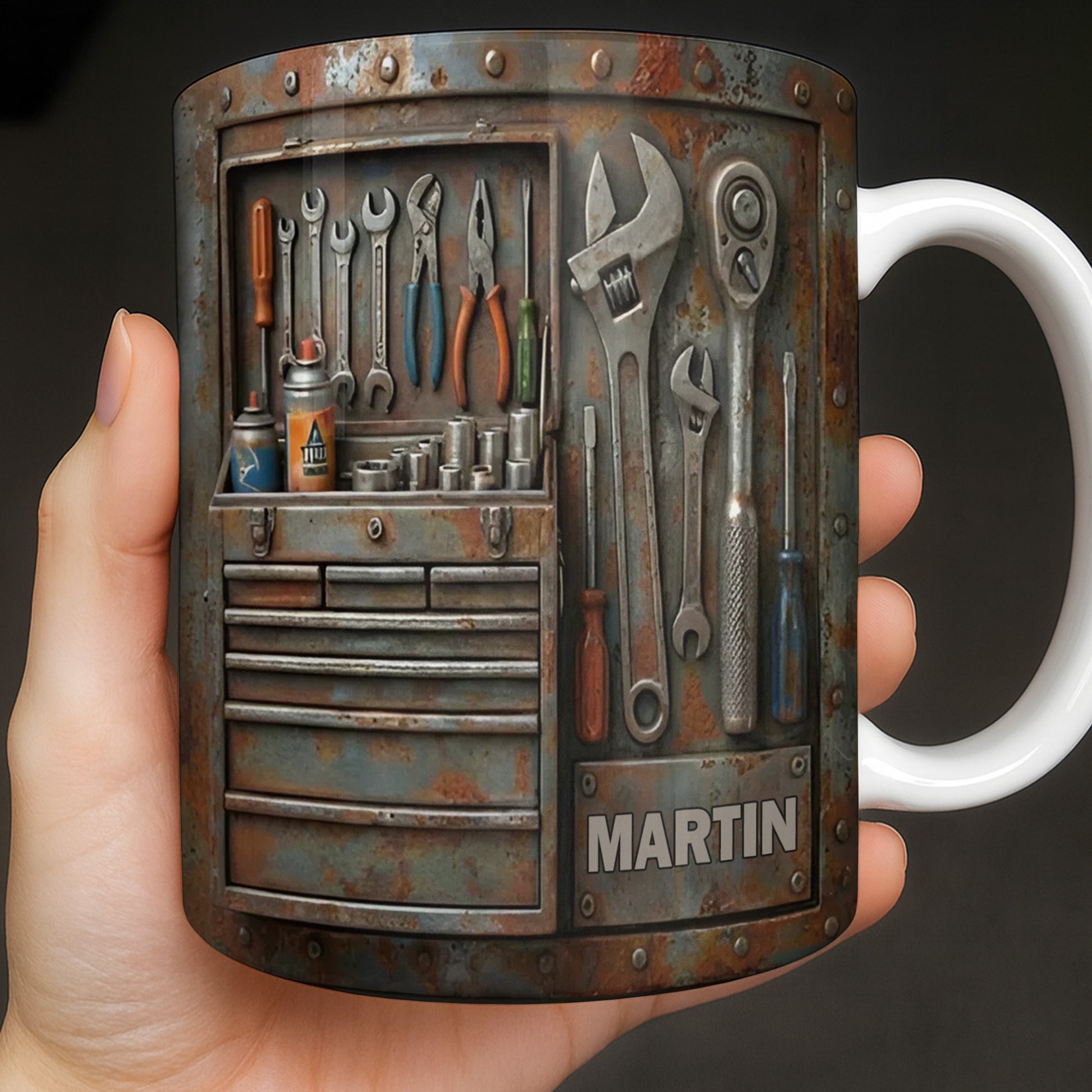 Personalized Custom Name and Tools Coffee Mug