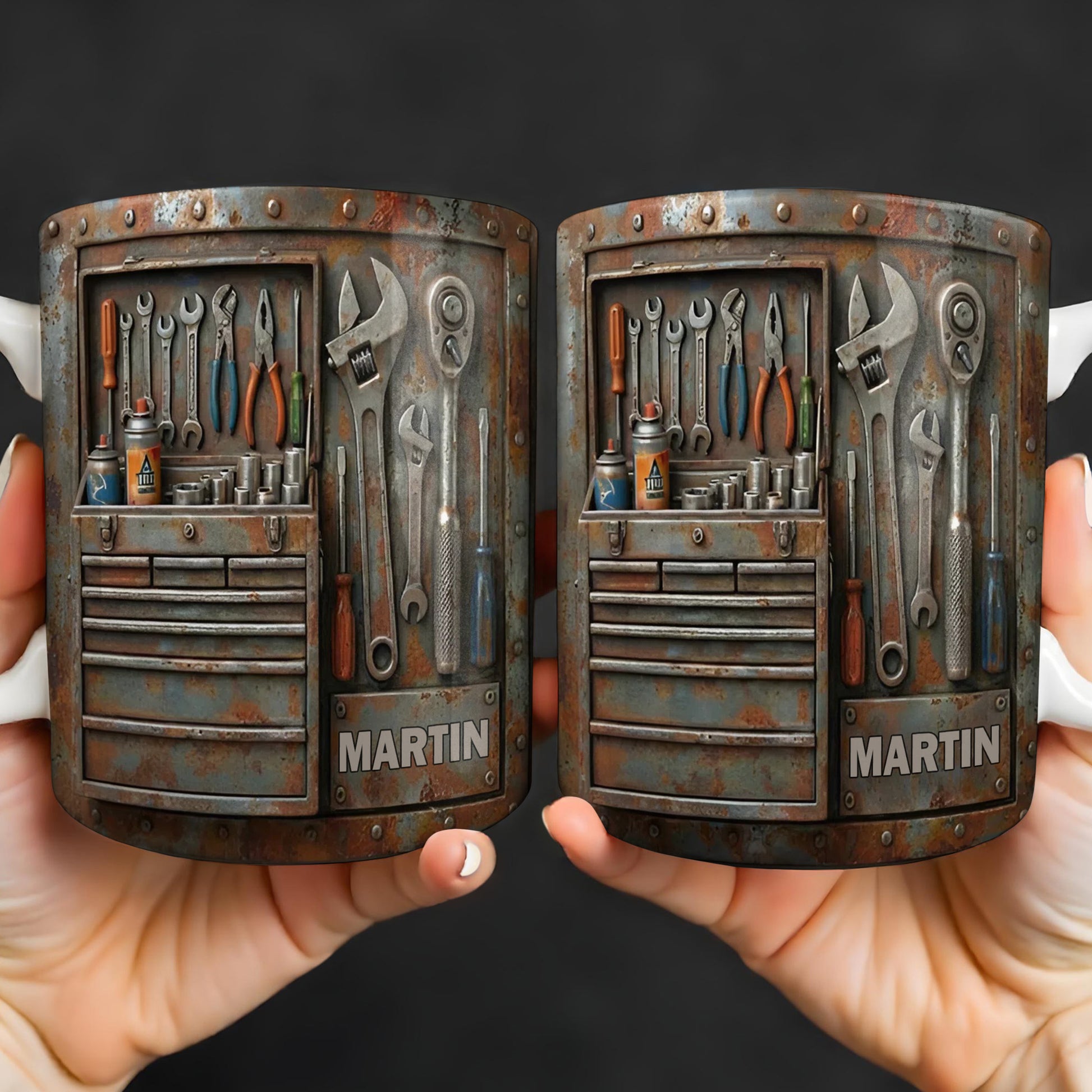 Personalized Custom Name and Tools Coffee Mug