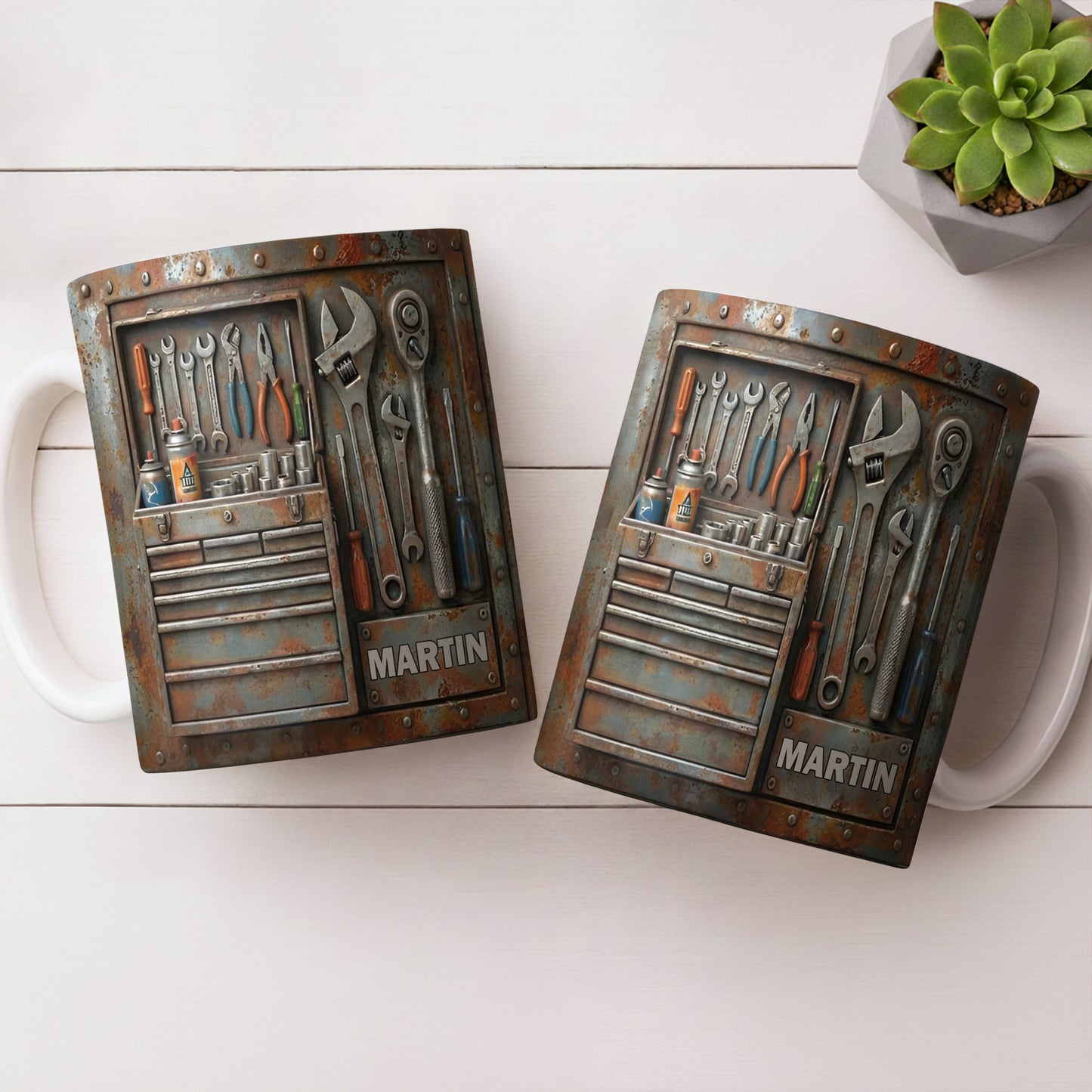 Personalized Custom Name and Tools Coffee Mug