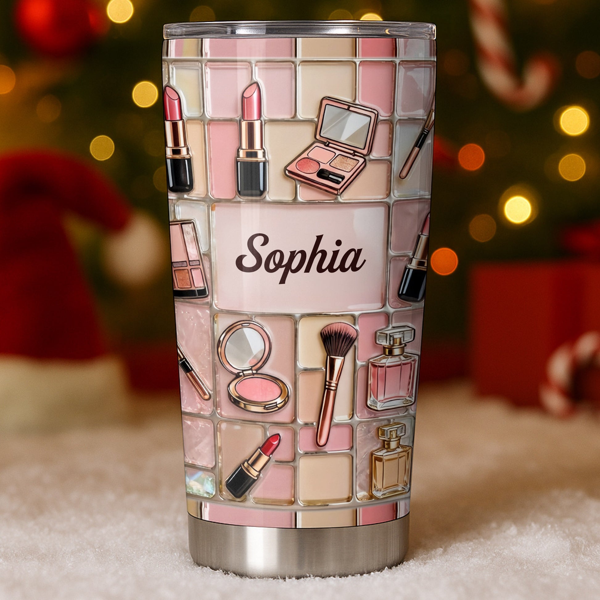 Just A Girl Who Loves Make Up With Lipstick And Cosmetic Palette