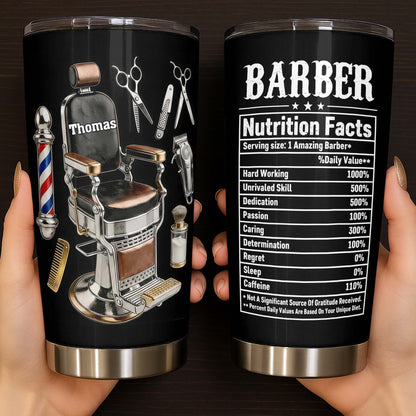 Barber Nutrition Facts With Barber Chair And Tools