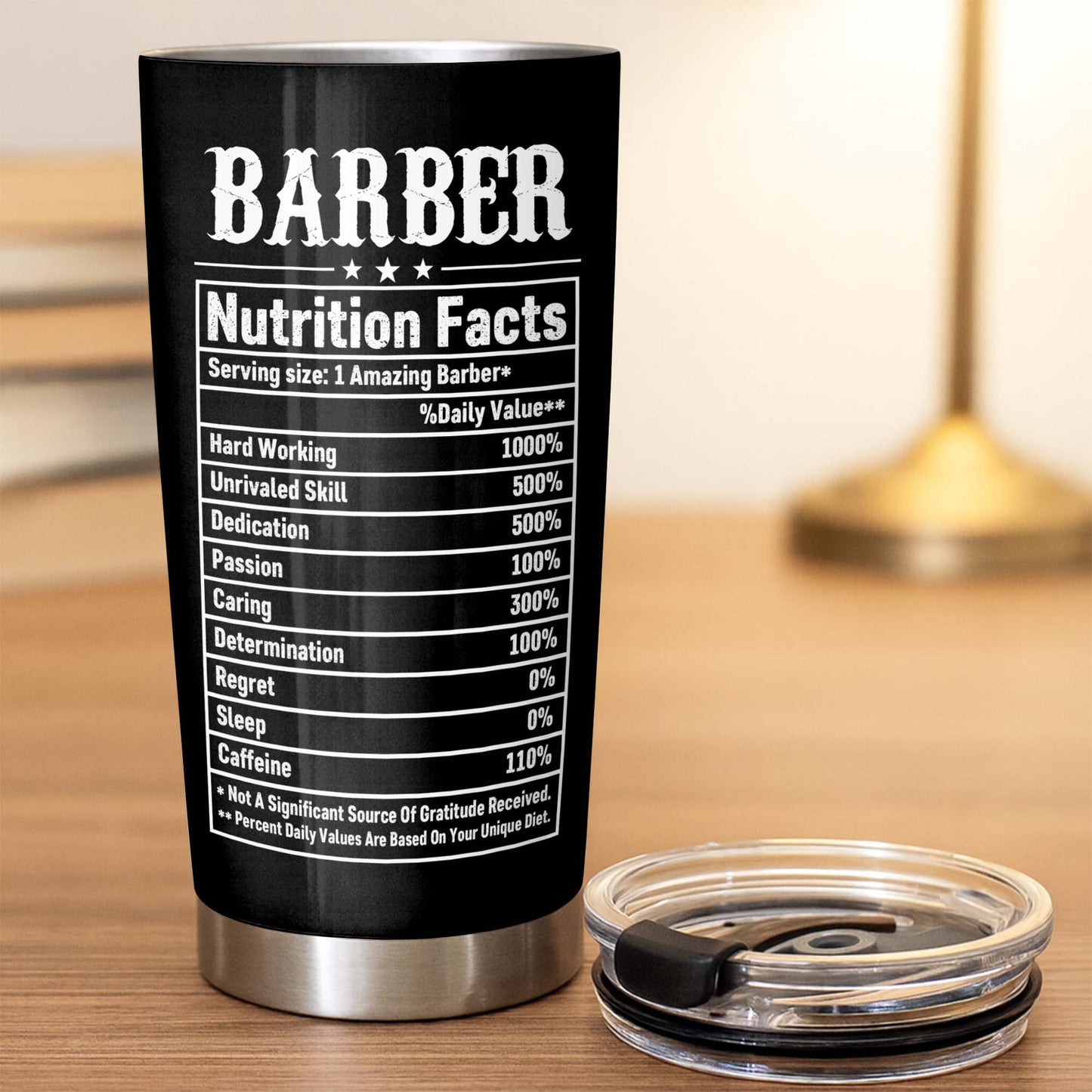Barber Nutrition Facts With Barber Chair And Tools