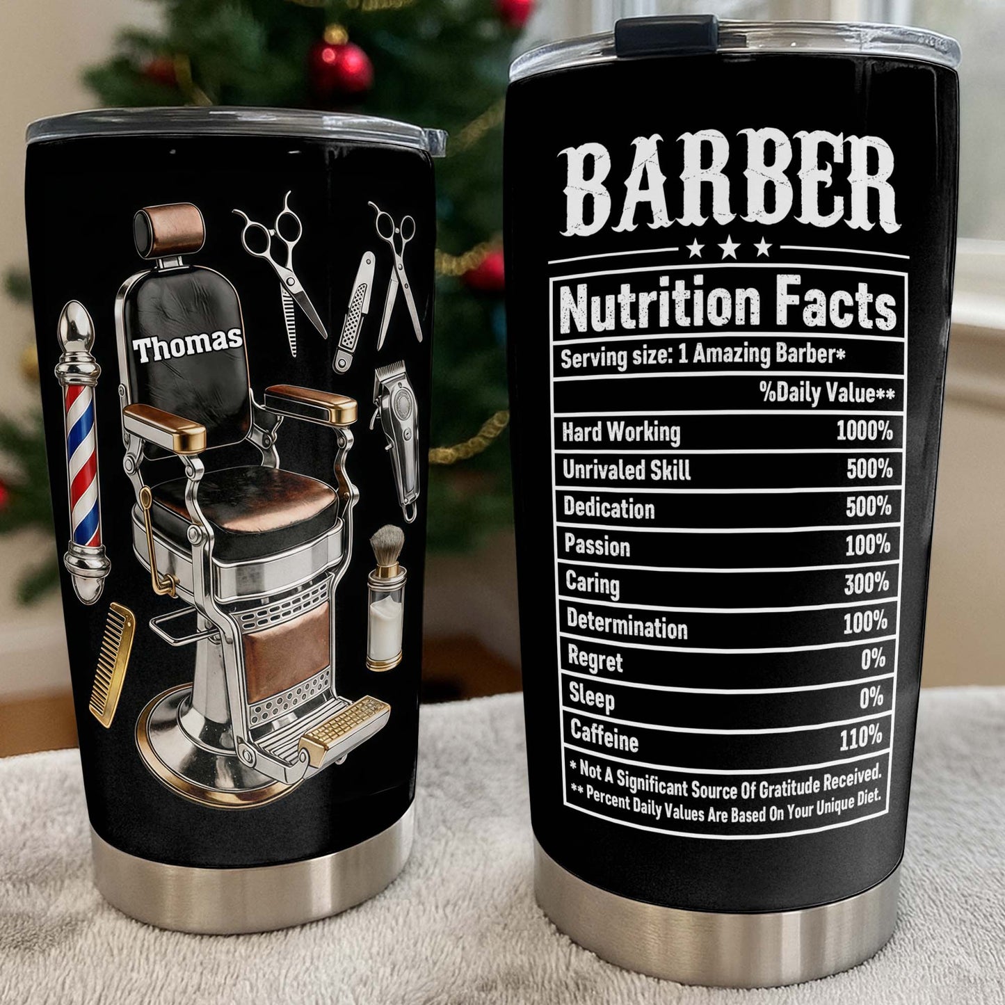 Barber Nutrition Facts With Barber Chair And Tools