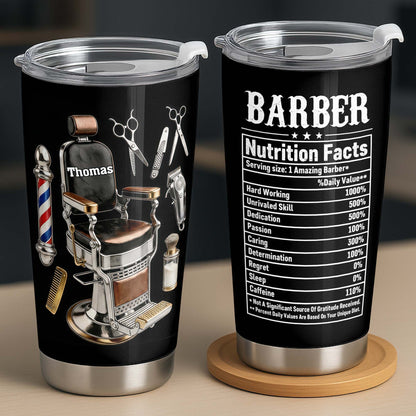 Barber Nutrition Facts With Barber Chair And Tools