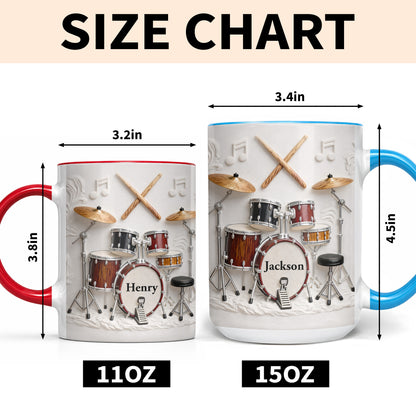 A Drummer's Heart Beats With Rhythm Custom Drum Set And Music Notes